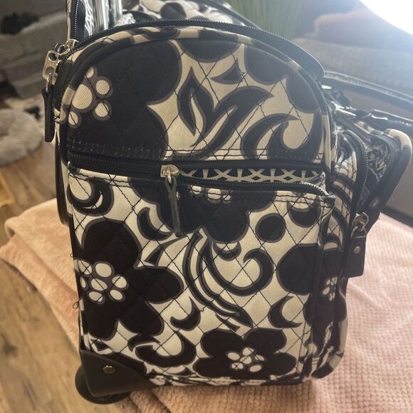 Vera Bradley‎ Rolling Suitcase/Luggage Black Carry-on Quilted - Picture 8 of 10